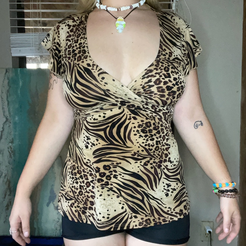 Leopard print blouse